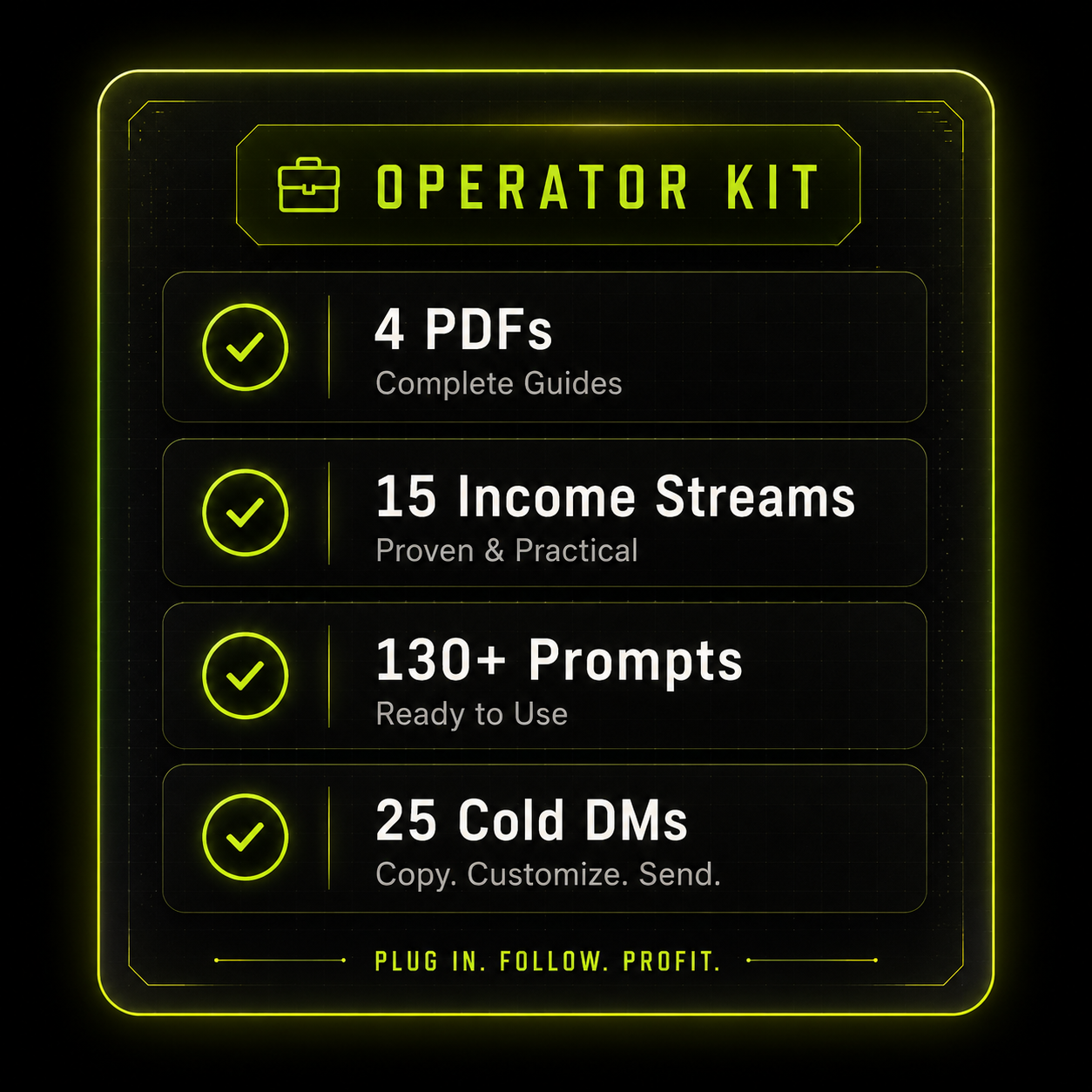Operator Kit proof card